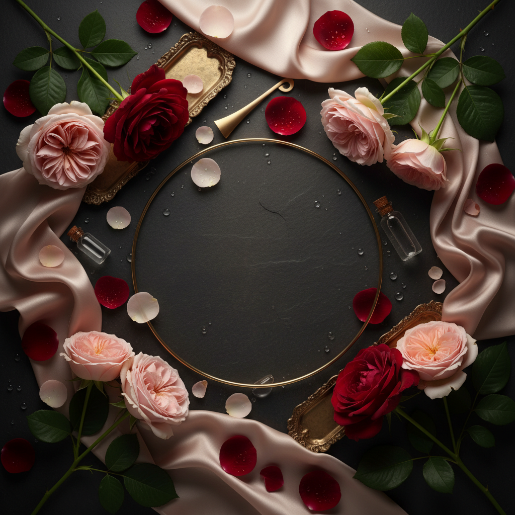 Rose Water Facial Spray Background